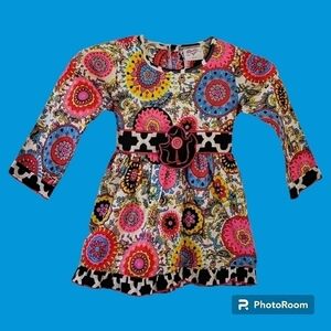 3/$30 Ann LOREN Floral Multi-print Bow Tie Back Dress Size 6